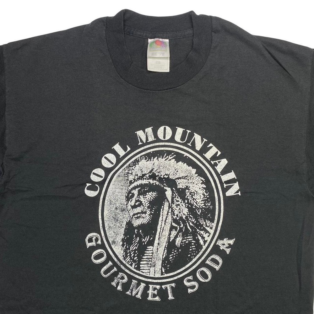 Vintage 90s Cool Mountain Gourmet Soda promo shirt